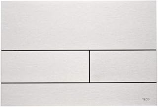 TECE Square Betätigungsplatte für WC (Edelstahl gebürstet, Zweimengentechnik, bedienbar von Oben und vorne) 9240830, grau