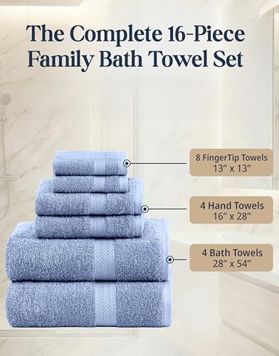 Image of LANE LINEN Towel Set for Bathroom Soft Absorbent Quick Dry - Allure