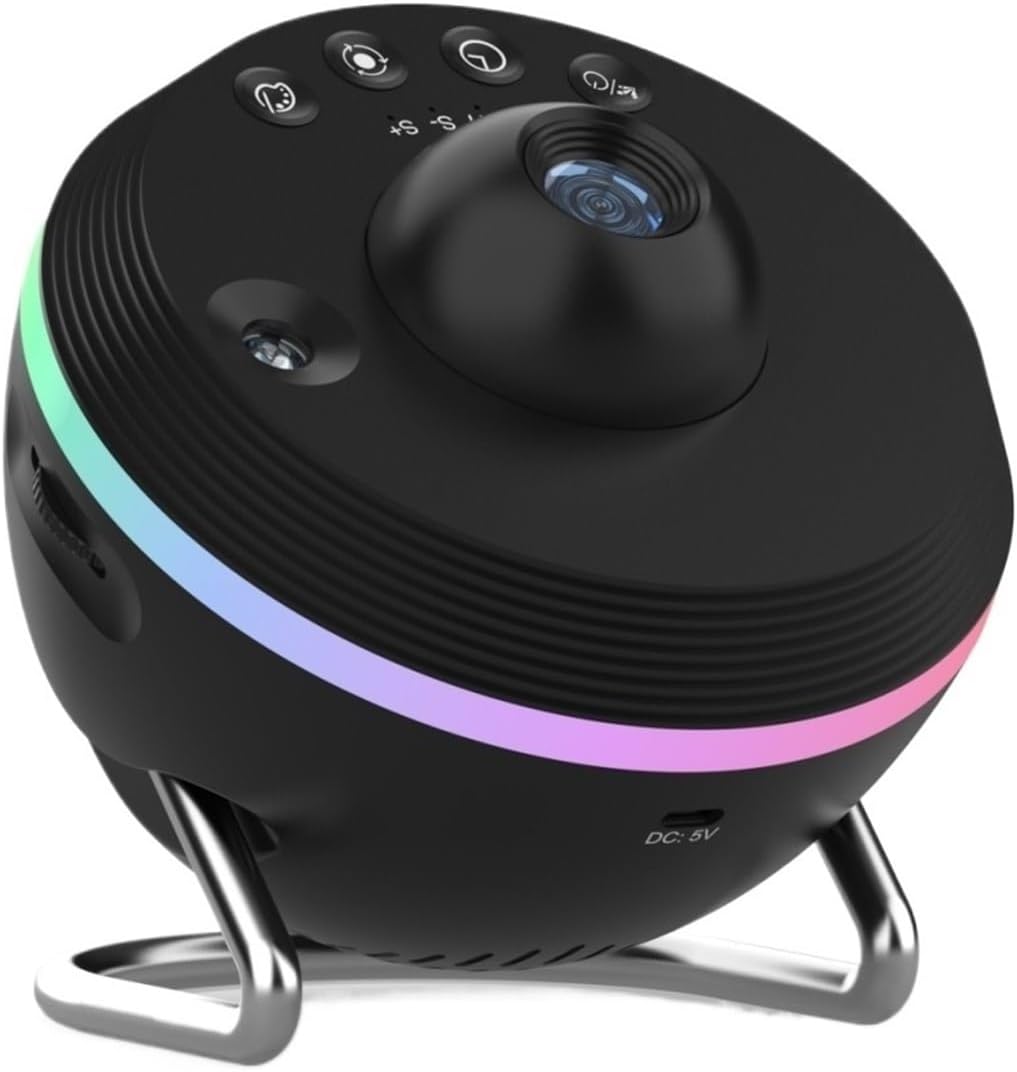 12 in 1 Galaxy Star Projector - Ultra Clear Meteor and Space Ball Planetarium Lights for Stunning Imaging (Black)
