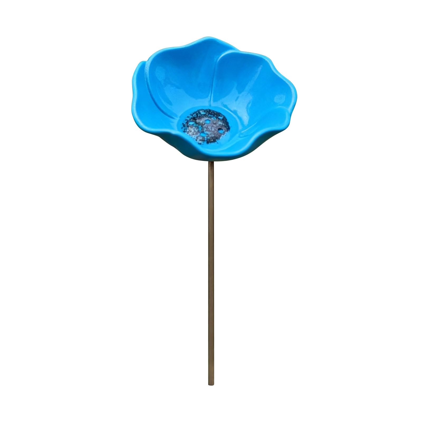 NRGQAXM Metal Flower Garden Stakes Bird Bath, Bee Watering Station Hummingbird Fountain Flower Bird Bath Stakes for Outside Hummingbird Water Station for for Outdoors Butterfly Water Feeder