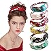 Produktbild Kavya® 6 Stück Damen Boho Verdrehte Stirnbänder Stirnband Bögen, Blume Gedruckt Haarband Cross Elastische Kopf Wickeln Niedlich Haarschmuck, Mehrfarbig