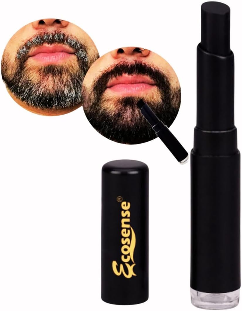 Beard Touch Up Stick for Men | Grey Beard Cover Pen | Natural Looking Beard Colour | Instant Beard & Moustache Filler | Black 3g