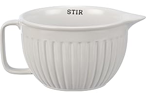 Primitives by Kathy Ribbed Glass Mixing Bowl with Enhanced Grip