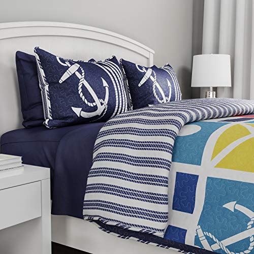Colcha Twin XL con temática náutica para decorar dormitorios de verano 5