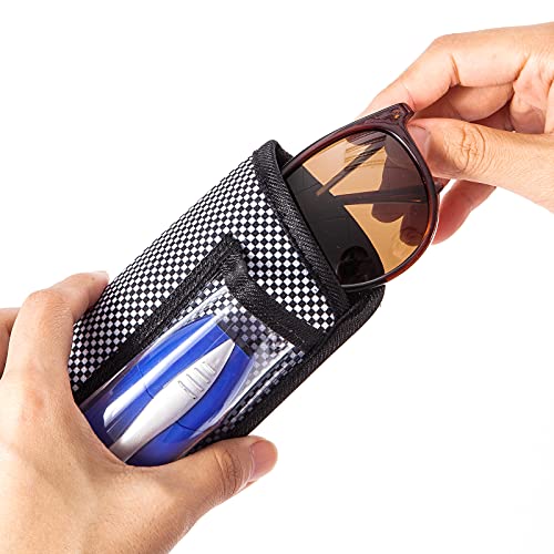 Image of TRIUMPH VISION Reading Glasses Pouch Eyeglass Sleeve Soft Case Slim 3 Pack | Alternative to Bulky Case Lightweight，Neoprene Lined Padded Protect Optical lens Slip in, Cute Pattern Portable for Daily Use