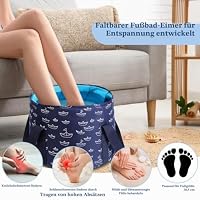 Flintronic Zusammenklappbarer Eimer zum Einweichen von Füßen, Tragbares Reise-Fußbadewanne, Fußbad-Massagefass, Fußbad für Outdoor, Camping, Baden, Angeln (25 L) – Ansicht 5