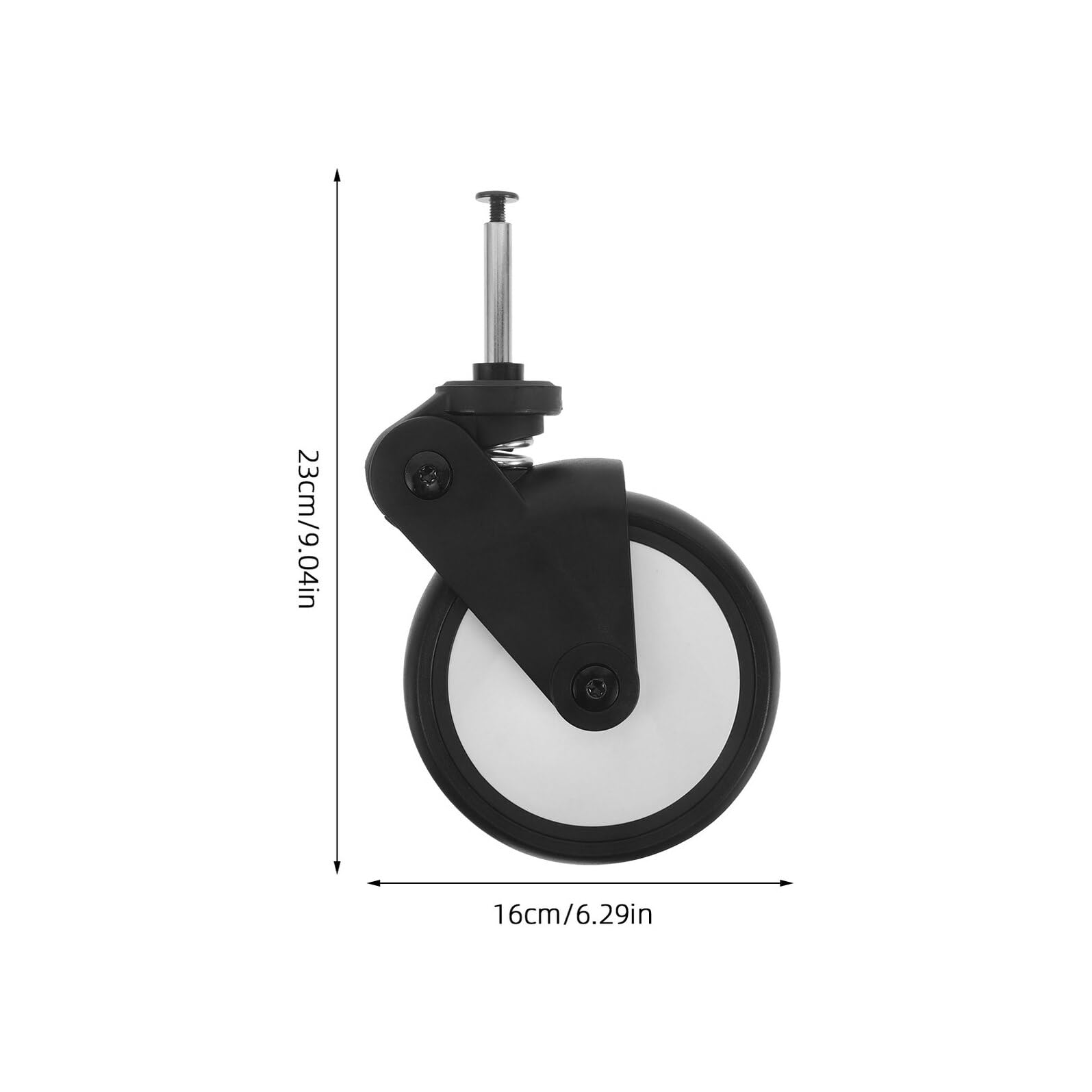 Roues de Poussette de Rechange en Caoutchouc, 1 Paire, 13cm