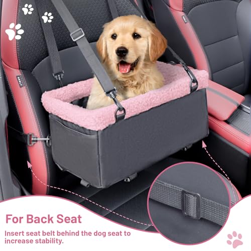 UNICITII Hundeautositz für kleine Hunde & Katzen, erhöht, mit Metallrahmen