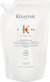 Kérastase | Shampoo Bain | Nutritive Satin Riche | Nutrição para cabelos muito secos | Hidratação | Brilho | Maciez | Niacinamida | Glicerina | Refil | 500ml