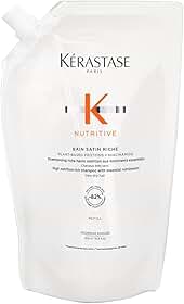Kérastase | Shampoo Bain | Nutritive Satin Riche | Nutrição para cabelos muito secos | Hidratação | Brilho | Maciez | Niacinamida | Glicerina | Refil | 500ml