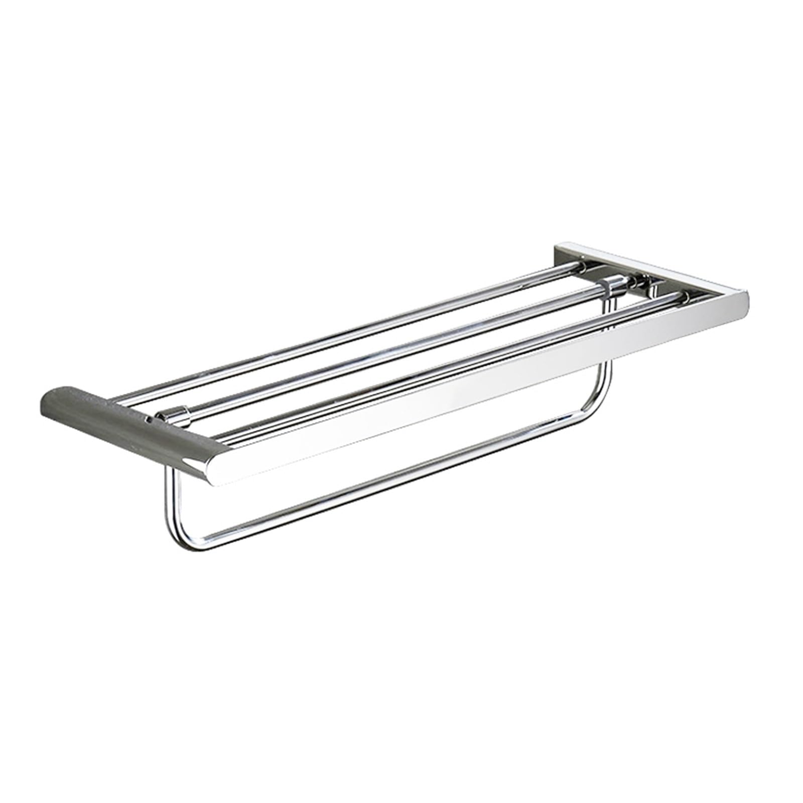 Bathroom towel rail Gold Bathroom Towel Holder Stainless Steel Rack Folding Movable Bath Bar Hardware Accessories Grey(60cm Polished)