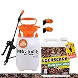 PetraMax Lockscape 64 oz Ultimate Mulch Glue for Landscaping Bundle with HD101, 1 Gallon Pump Garden Sprayer for Easy Hold Landscape