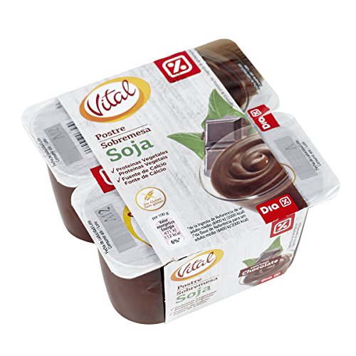 Dia Vital Postre Soja Chocolate Pack, 4 x 100g