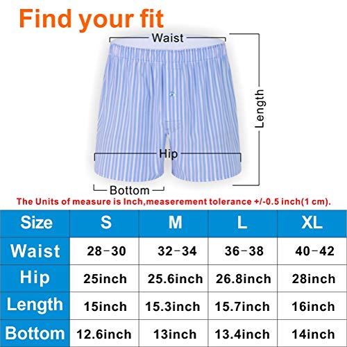 M Moacc Men's Boxer Shorts, 100% Cotton Boxers For Men, Mens Boxer Briefs Button Fly Plaid Premium Underwear Tagless Pack 3,Large #TOP5