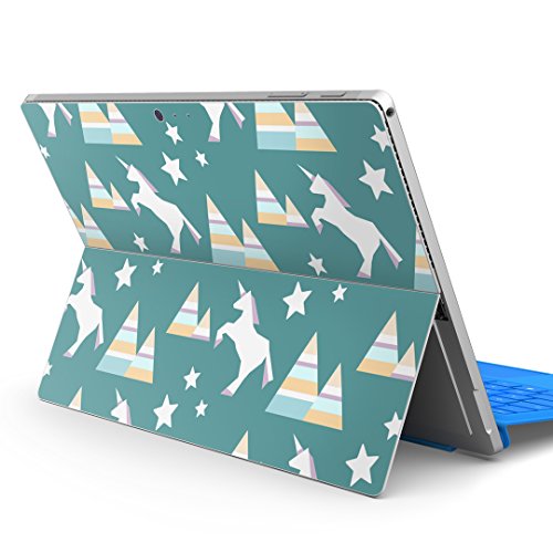igsticker Surface pro7 (2019) pro6 pro2017 pro4 専用 スキンシール サーフェス ノートブック ノートパソコン カバー ケース フィルム ステッカー アクセサリー 保護 010265 ユニコーン 馬 星