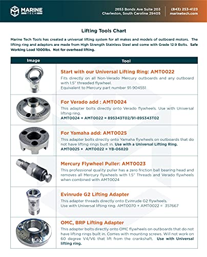 Marine Tech Tools Mercury Lifting Ring — Universal Lifting System Amt0022 — Mercury Outboard Lifting Eye — Outboard Flywheel Puller — Mercury Lifting Eye #TOP5