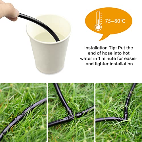 Drip-Irrigation-Fittings-Kit125-Pieces-Drip-Irrigation-Parts-for-14-Drip-Irrigation-Tubing-14-Inch-Barbed-Connectors-for-Garden-Drip-System-70-Couplings-30-Tees-15-Elbows-10-End-Cap