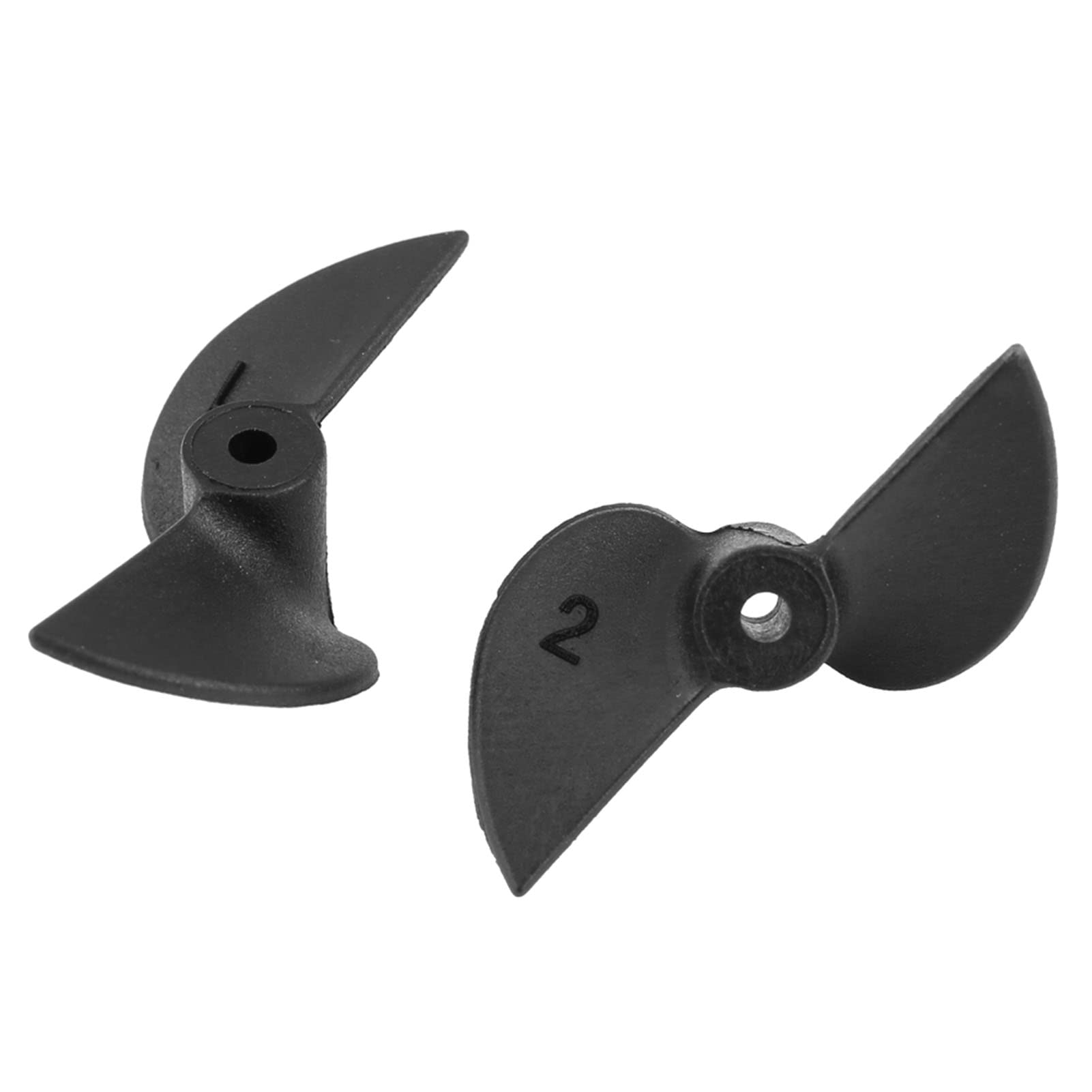 Haofy 1Pair Remote Control Ship Parts 2 Blades Cw Ccw Plastic Rc Boat Propellers Set For 2Mm Shaft, Rc Boat Propeller, Model Boat Propellers 2Mm Shaft