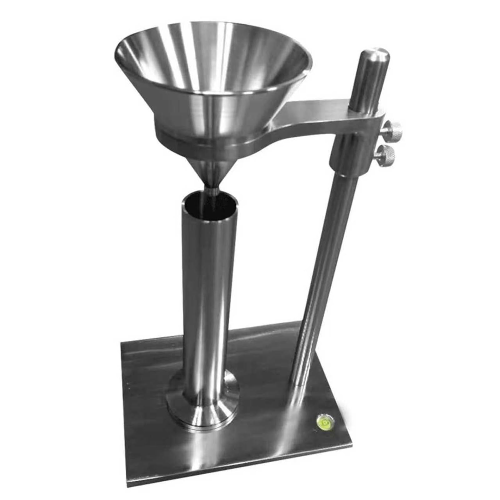 Gęstościomierz do proszku, gęstość objętościowa ze stali nierdzewnej, średnica lejka 6 mm, zawiera cylinder stopniowany 200 ml do metalu i proszku niemetalowego