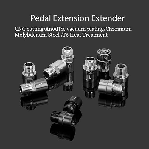 Miniatura 4 de HSayoli Pernos de extensión de pedal de bicicleta, espaciadores R66E, extensor de pedal, accesorios de manivela de 0.630in, 0.787in, para pedal de