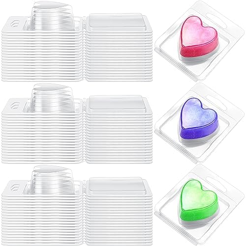 Thyle 100 Packs Valentine's Day Wax Melts Clamshell Molds 1