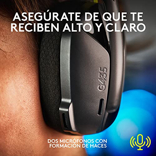 Image of Logitech G435 Lightspeed & Bluetooth Wireless Gaming Headset-Lightweight Over-Ear Headphones, Built-in mics, 18h Battery, Dolby Atmos, PC, PS4, PS5, Nintendo Switch /Switch 2, Mobile-Black (Pack of 4)