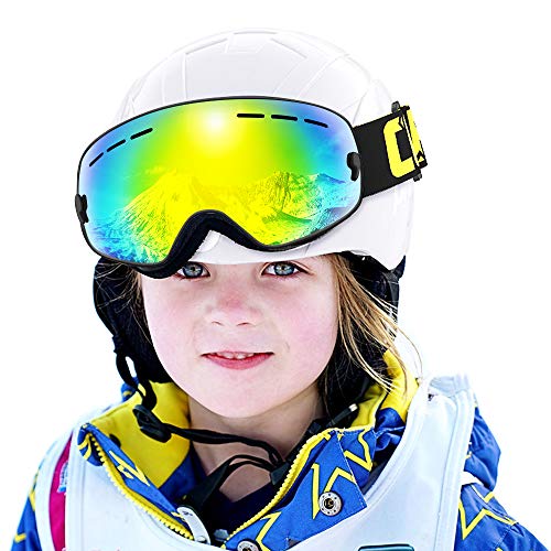 COPOZZ Kids Ski Goggles, G3 Kids Snow Snowboard Goggles - Helmet Compatible Over