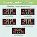 YZ LED Portble Electronic Scoreboard with Timer Clock, Digital Scoreboard with Remote, Basketball Scoreboard with Shot Clock, Battery Powered Cornhole Score Keeper, Ping Pong/Football/Indoor&Outdoor