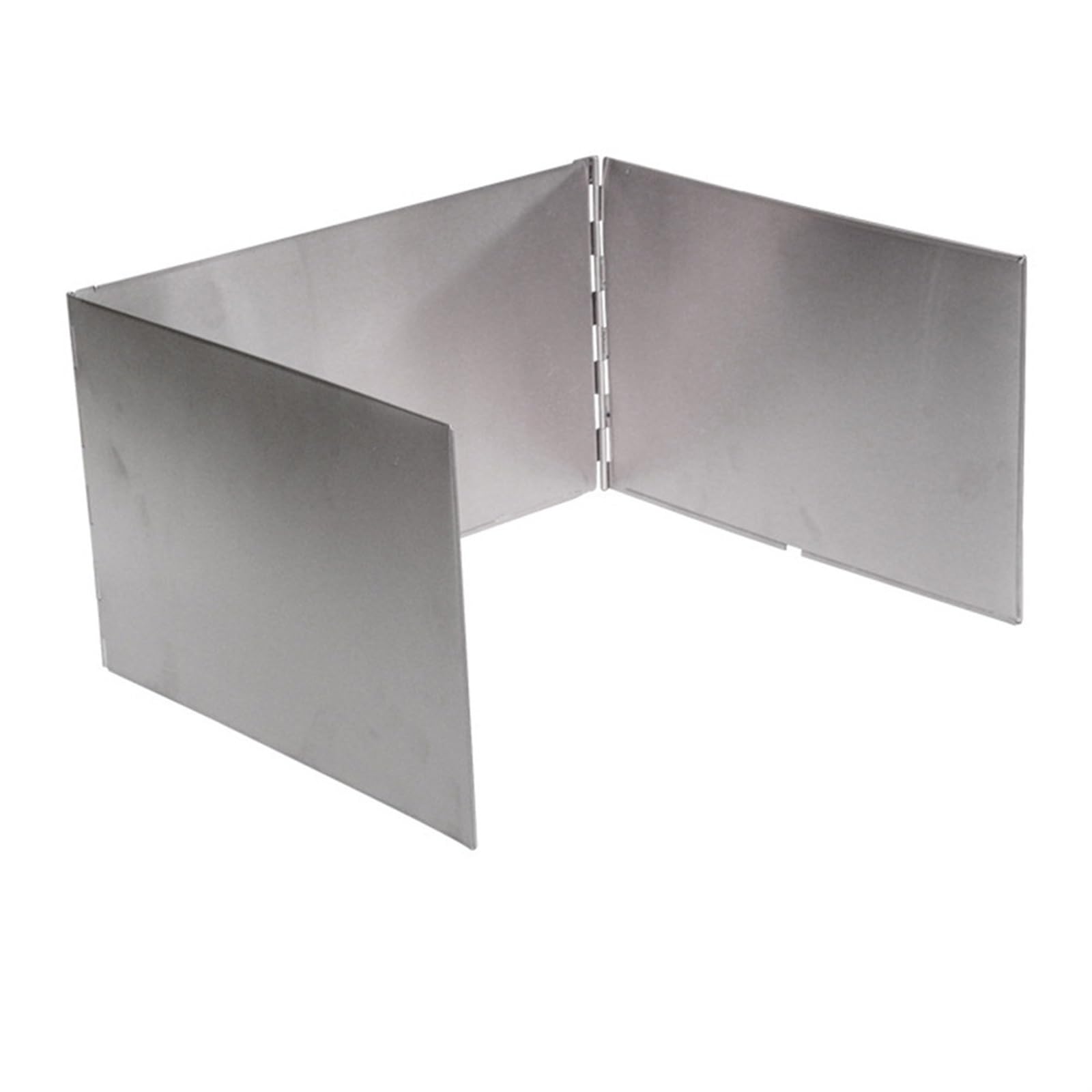 Parabrezza for fornello da campeggio in acciaio inossidabile | Argento, 92,5x19 cm / 33,5x19 cm, campeggio all'aperto, picnic, barbecue: 3 pannelli, custodia