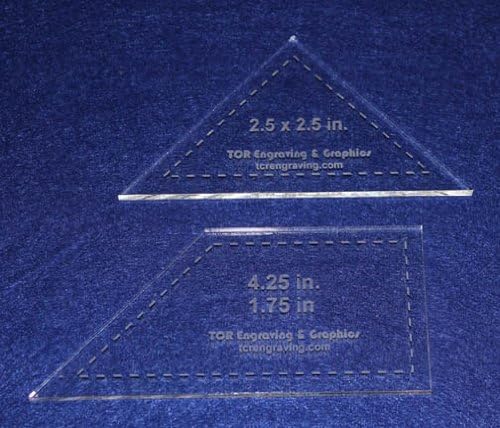 Juego de 2 piezas de acolchado Whirlwind 6 pulgadas acrílico 1/4 pulgadas - Plantilla