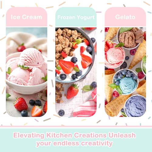 GLINK Ice Cream Maker Attachment for KitchenAid Stand Mixer, Compatible with Kitchenaid 4.5-5Qt Stand Mixer and 5-6Qt Bowl-Lif, 2-Quart Frozen Yogurt/Ice Cream/Sorbet Gelato Maker - Thumbnail 6