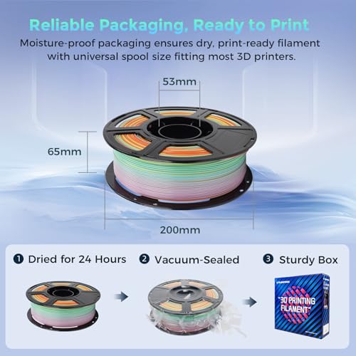 Image of FLASHFORGE Rapid PLA Filament 1.75mm Summer Reverie, 500mm /s High Speed Printing, 3D Printer Filament 1kg Spool, Dimensional Accuracy + /- 0.02mm, Enjoy Exceptional Print Quality