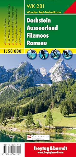 WK 281 Dachstein - Ausseerland - Filzmoos - Ramsau, Wanderkarte 1:50.000:...