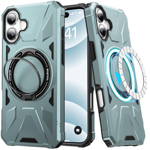Coque iPhone 16 avec béquille verte pour sécuriser vos appels et vidéos au quotidien