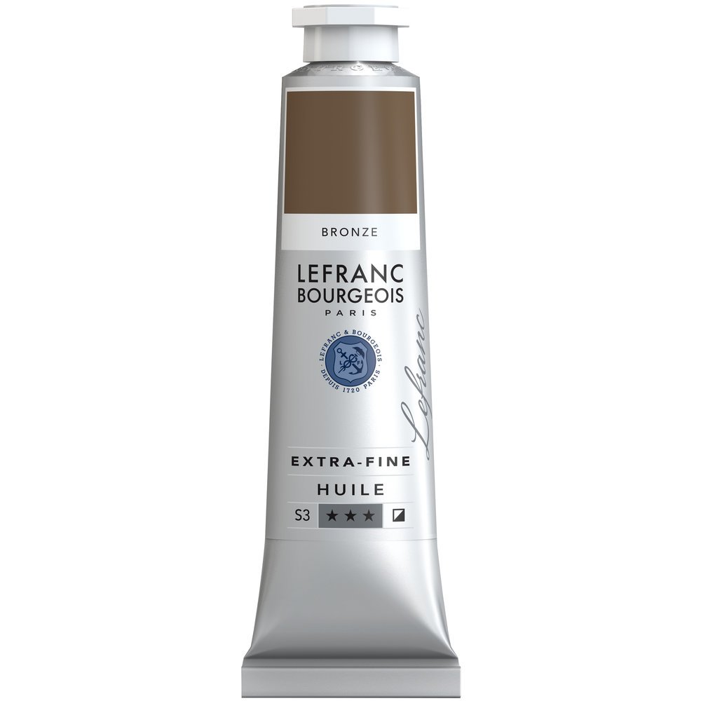 Lefranc Bourgeois Extra-Fine Oil Paint, Artists Quality, Bronze, 40ml Tube