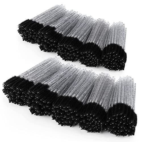 Baguettes de mascara jetables en nylon flexible et applicateur cils noir