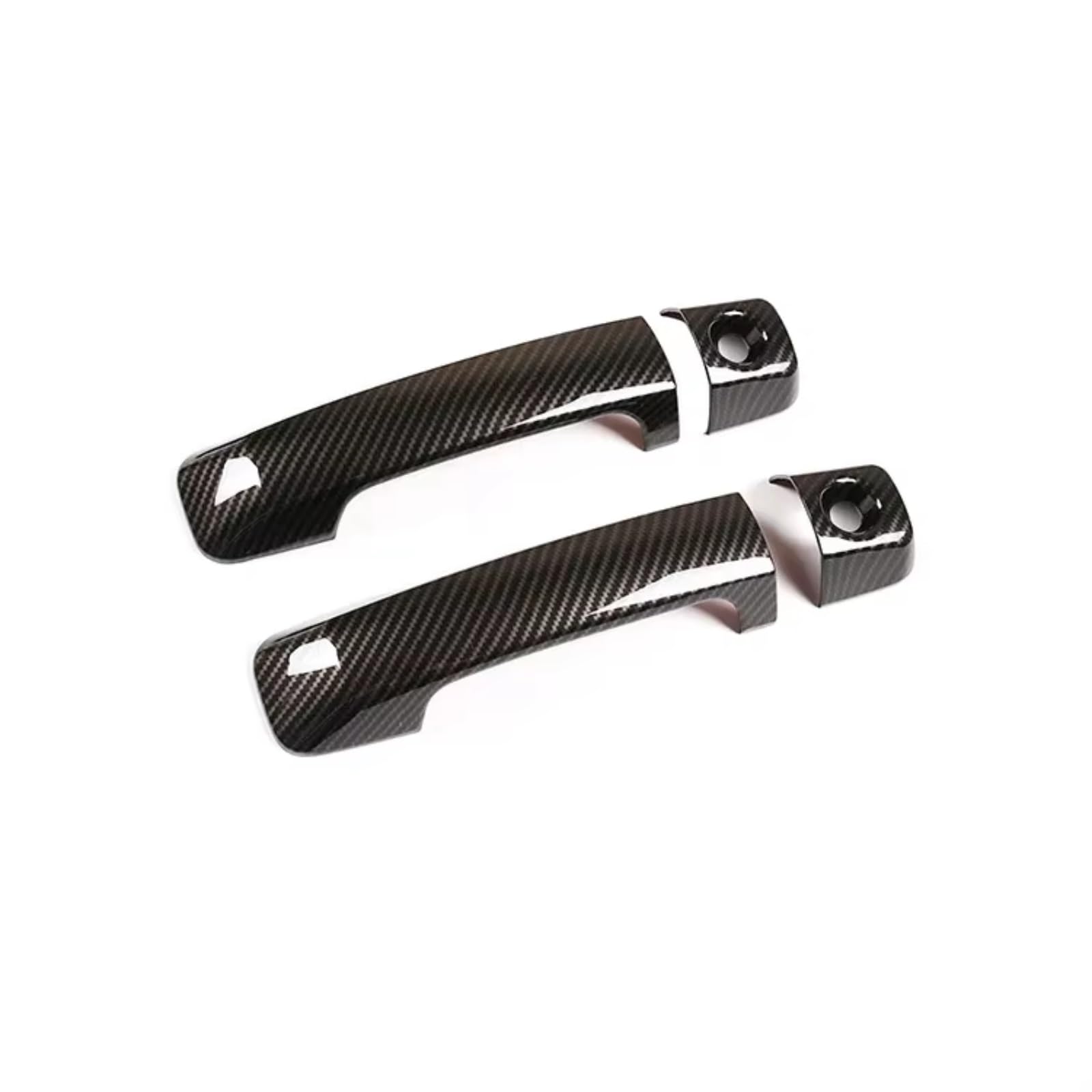 Qdzvalumv Carbon Fibe Car Door Handles Cover Shell Compatible With Toyota For Fj For Cruiser 2007-2021 Car Exterior Outer Door Handle Moulding Cover Trim Sticker Frame Set(Carbon Fibe)