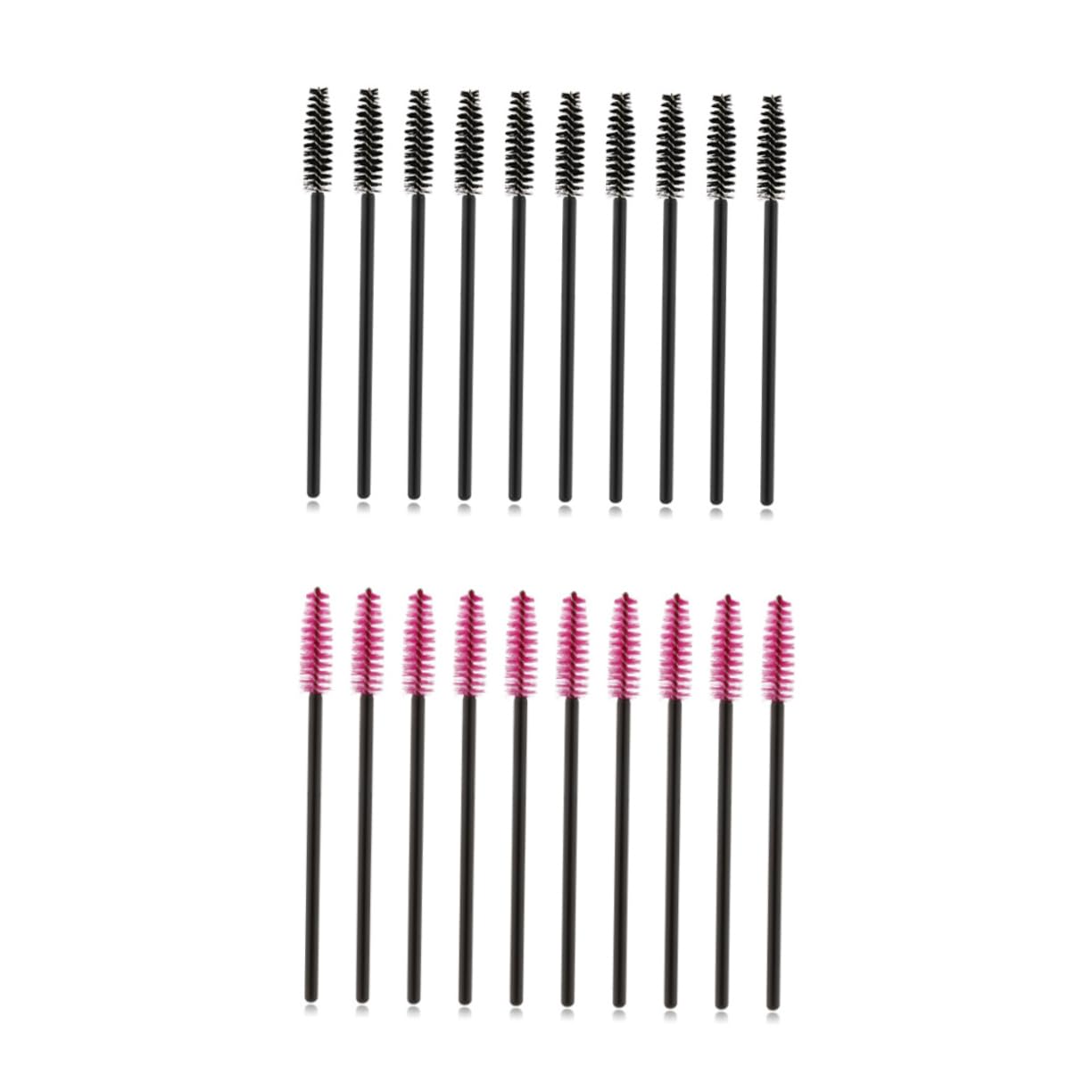 FOYTOKI 50pcs Silicone Handle Artificial Fiber Bristles Mascara Brush Set for Lash Lamination Application