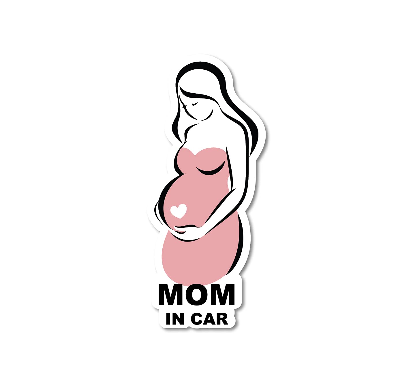ISEE 360® Mom in Car Autographics Printed Car Stickers for Car Bumber Bonnet Window Glass Side Door Exterior Outdoor Sticker Multicolored L X H 6.5 X 15 Cms