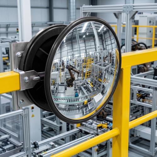 Espejo de seguridad convexo de ángulo amplio interior para control de flujo 7