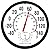 Circrane 13.25 Inch Round Thermometer with Hygrometer, Large Indoor Wall Thermometer Patio Bimetal Weather Thermometer, No Battery Required, Black