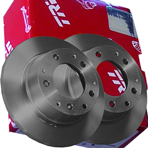 2x TRW Disco de freno Trasero Ø280mm Altura: 80mm Espesor: 16mm Corona de Agujeros - Ø: 130mm macizo DF4752 Compatible con FIAT Ducato Camión de plataforma/Chasis 250, 290 Ducato Bus 250, 290