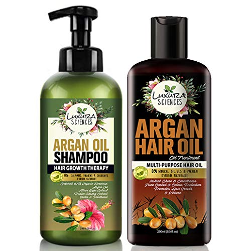 Image of Luxura Sciences Argan Oil For Hair Growth 250Ml & Argan Oil Shampoo 300Ml Combo