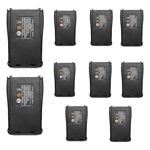 Replacement Battery for Baofeng (10pcs) BF-888S BF-777S Bf-999S Retevis H-777 and Arcshell Walkie Talkies Cover