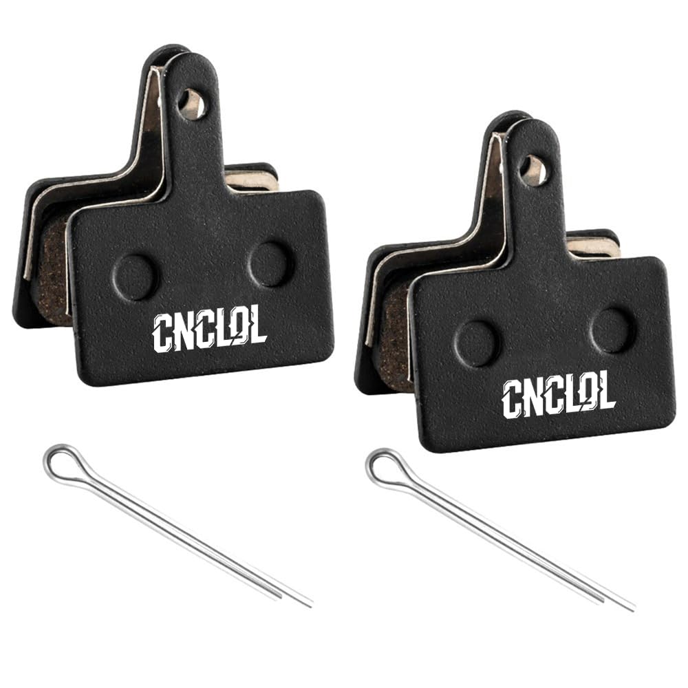 CNCLOL bremsbeläge für Shimano b01S B03S B05S,2 Paar Fahrrad bremsbacken Beläge für Tektro e10.11 m275 m285,(Resin/Organisch/Semi-metallisches/Silber)