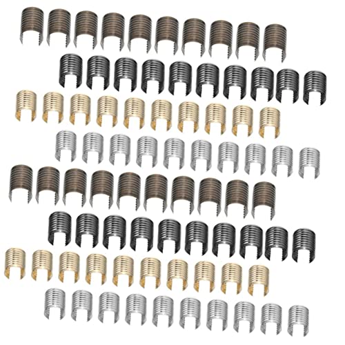 Gadpiparty Crimping Cord Tubes DIY Jewelry Making Accessories Leather Rope Clip Set