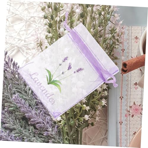Mobestech 20 bolsas de organza lavanda con cierre - 9x7 cm miniatura 4