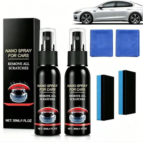 2 Stück Nurafix Auto Spray Kratzer Entfernen Quick Effect Coating Agent Kratzer Entferner Auto Beschichtungs Sprays für Glanz und Schutz Scratch Remover Auto Autolack-Reparatur für Fahrzeuge 50ml