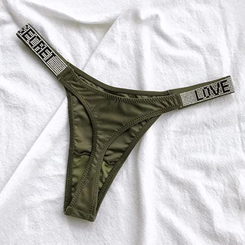 Thong sous-vêtements femme en strass cristal glamour chic et brillant