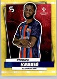 2022-23 Topps UEFA Superstars Common Yellow #50 Franck Kessie FC Barcelona Official UCL Soccer Trading Card in Raw (NM or Better) Condition